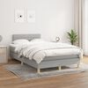 vidaXL Cama box spring con colch&oacute;n tela gris claro 120x190 cm