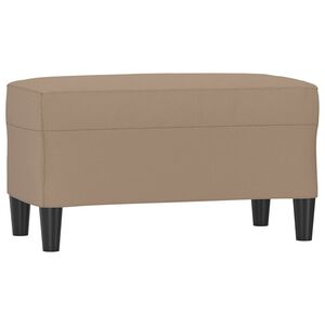 vidaXL Banco de cuero sintético color capuchino 70x35x41 cm