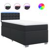 vidaXL Cama box spring con colch&oacute;n cuero sint&eacute;tico negro 90x190 cm