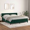 vidaXL Cama box spring con colch&oacute;n terciopelo verde oscuro 180x200 cm