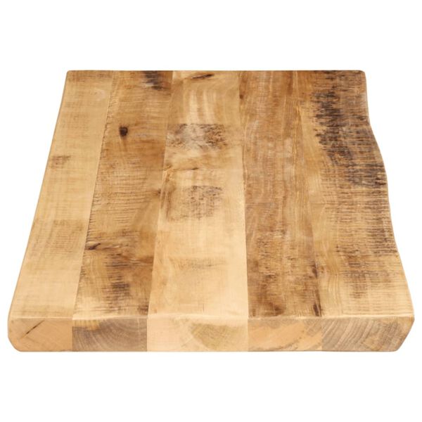 vidaXL Tablero de mesa borde natural madera maciza mango 90x40x2,5 cm