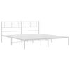 vidaXL Estructura cama sin colchón con cabecero metal blanco 193x203cm