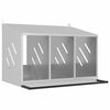 vidaXL Nido para gallinas con 3 compartimentos plateado galvanizado