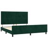 vidaXL Estructura cama sin colch&oacute;n terciopelo verde oscuro 160x200 cm