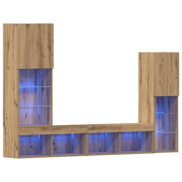 vidaXL Gabinete de TV Roble artisan 40.5 x 30 x 102 cm