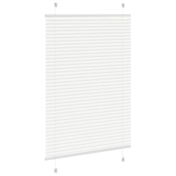 vidaXL Estor Plisado blanco 90x150 cm Tela Ancho 89,4 cm Poli&eacute;ster