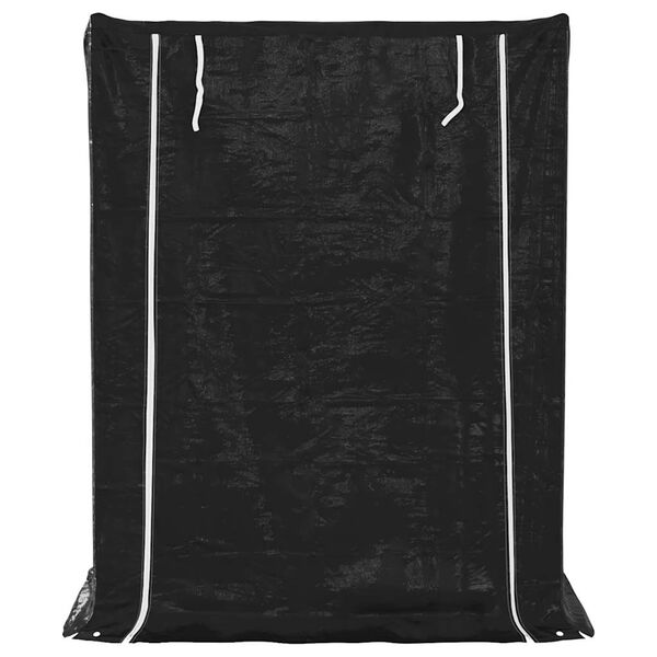 vidaXL Le&ntilde;ero con protector de lluvia 150x80x200 cm acero galvanizado