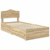 vidaXL Estructura de cama con cabecera Roble Sonoma 100 x 200 cm