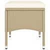 vidaXL Set comedor jardín 5 pzas ratán sintético vidrio templado beige