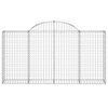 vidaXL Cestas de gaviones 2 uds forma de arco hierro 200x30x100/120 cm