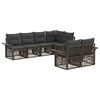 vidaXL Conjunto de sof&aacute;s de jard&iacute;n 7 uds. 7-N&uacute;mero de plazas Gris