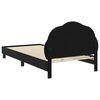 vidaXL Cama para ni&ntilde;os con cabecero Negro 90 x 190 cm Terciopelo