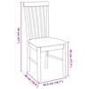 vidaXL Sillas de comedor con cojines 2uds madera maciza blanco caucho