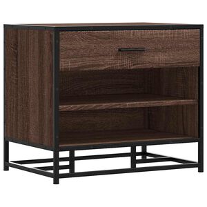 vidaXL Banco zapatero madera de ingenier&iacute;a roble marr&oacute;n 60x40x53,5 cm