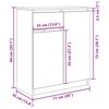 vidaXL Aparador con caj&oacute;n blanco 71x35x84 cm madera de ingenier&iacute;a