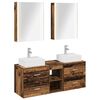 vidaXL Juego de muebles de ba&ntilde;o 5 pcs Madera envejecida