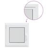 vidaXL Color interno de ventana de s&oacute;tano blanco RISOR 70 x 70 cm