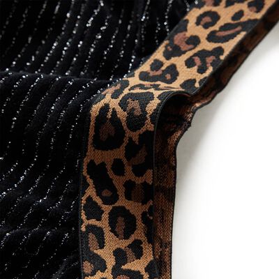 Falda infantil con cinturilla de leopardo negro 92