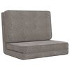 vidaXL Silla de suelo plegable de tela gris claro