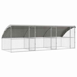 vidaXL Refugio para perros 3 pcs Plateado 6 x 2 x 2 m