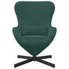 vidaXL Sill&oacute;n huevo Verde oscuro 63 x 73 x 90 cm Terciopelo