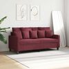 vidaXL Sof&aacute; de 2 plazas de tela rojo tinto 140 cm