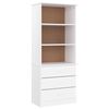 vidaXL Librer&iacute;a con cajones ALTA madera de pino blanco 60x35x142 cm