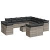 vidaXL Set sof&aacute;s jard&iacute;n 14 pzas con cojines rat&aacute;n sint&eacute;tico gris claro