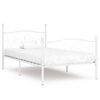 vidaXL Cama con somier sin colch&oacute;n metal blanco 90x200 cm