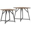 vidaXL Conjunto de mesas auxiliares 2 pcs Roble Ahumado y Negro