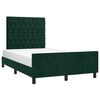 vidaXL Estructura cama sin colch&oacute;n terciopelo verde oscuro 120x200 cm