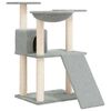 vidaXL Rascador para gatos con postes de sisal gris claro 83 cm