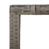 vidaXL Set comedor de jard&iacute;n 5 piezas con cojines rat&aacute;n sint&eacute;tico gris