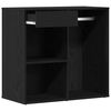 vidaXL Gabinete de Cosm&eacute;ticos con caj&oacute;n Roble Negro 80 x 40 x 75 cm