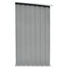 vidaXL Casetilla para le&ntilde;a acero galvanizado gris 163x83x154 cm