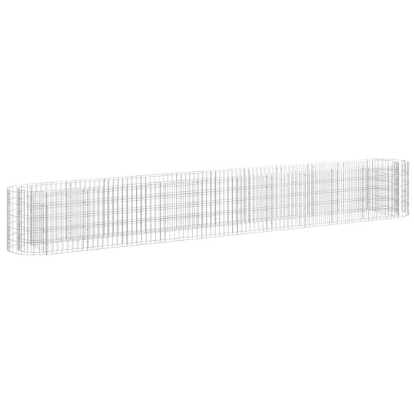 vidaXL Arriate de gaviones de hierro galvanizado 400x50x50 cm