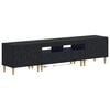 vidaXL Cabinet de TV LED de 5 piezas Negro Madera de ingenier&iacute;a