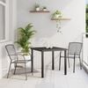 vidaXL Conjunto de Comedor de Jardín 3 pcs Antracita Acero