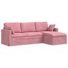 vidaXL Sof&aacute; Rosa 228 x 134 x 80 cm Terciopelo