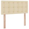 vidaXL Cama con almacenamiento y colch&oacute;n Crema 100 x 200 cm