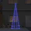 vidaXL Árbol de Navidad LED con estacas de tierra Azul 400 cm Hierro