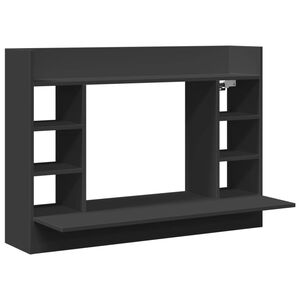 vidaXL Escritorio de pared madera de ingenier&iacute;a negro 105x48x75 cm
