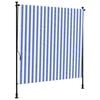 vidaXL Persiana enrollable exterior tela acero azul blanco 150x270 cm