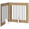 vidaXL Puerta para perros plegable con soportes 2 pcs Roble artisan