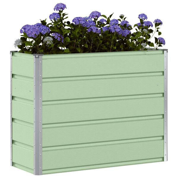 vidaXL Jardinera Verde 100 x 40 x 75 cm Acero