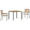 vidaXL Conjunto de Comedor de Jard&iacute;n 3 uds. Gris y marr&oacute;n