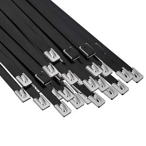 vidaXL Atadura de Cables 250 uds. 7,9 x 600 mm Negro