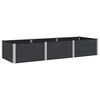 vidaXL Arriate elevado Negro 300 x 100 x 54 cm WPC y Aluminio