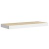 vidaXL Estante flotante pared 2 uds MDF roble y blanco 60x23,5x3,8 cm