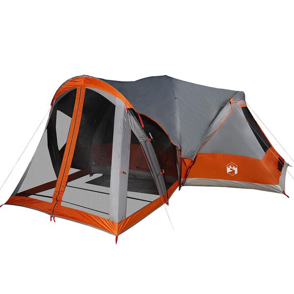 vidaXL Tienda familiar tipi para 8 personas impermeable gris naranja